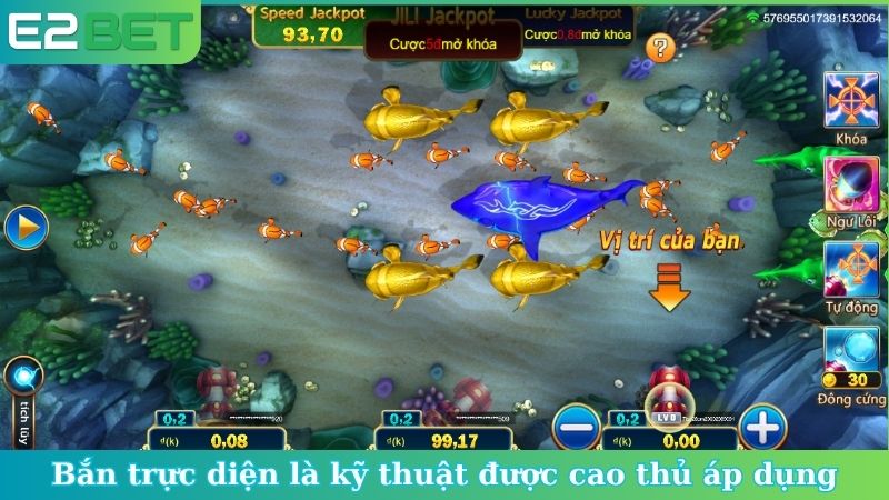 Bắn trực diện là kỹ thuật được cao thủ áp dụng