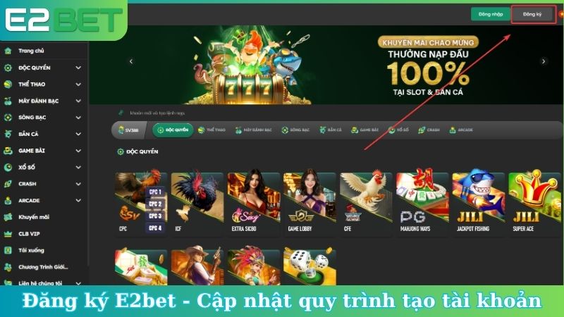 Đăng ký E2bet